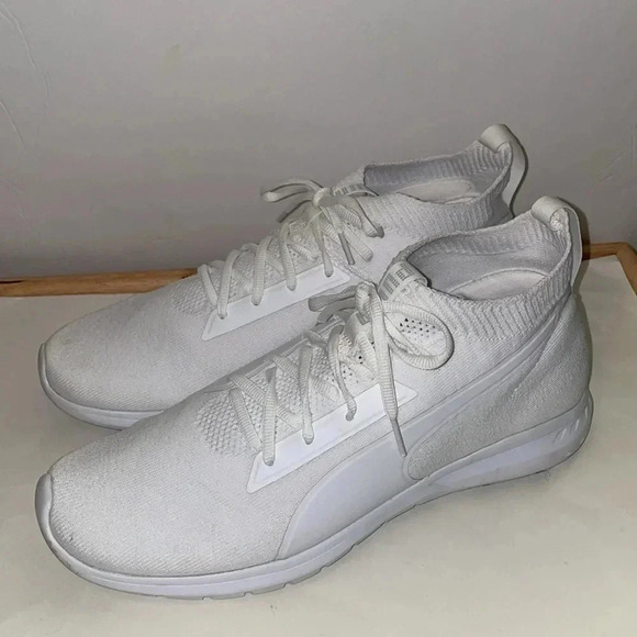 Puma Mens Vigor Evoknit FS White Running Shoes Sneakers - Picture 3 of 3